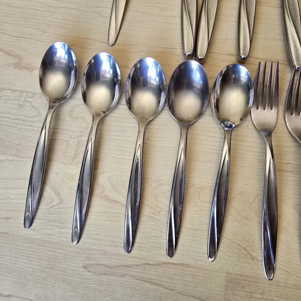 VTG 19pc FINLANDIA‎ Stainless MCM Flatware International Silver INSICO USA